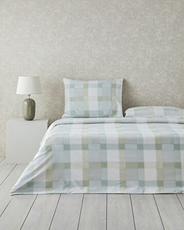 English Home Crispy Bloom Pamuk Tek Kişilik Nevresim Takımı Yeşil