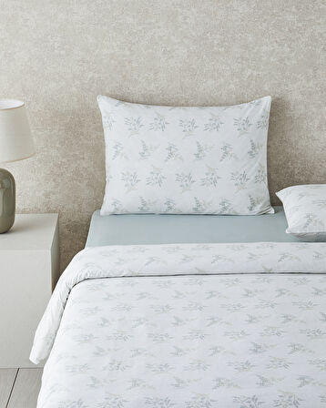 English Home Crispy Bloom Pamuk Tek Kişilik Nevresim Takımı Yeşil