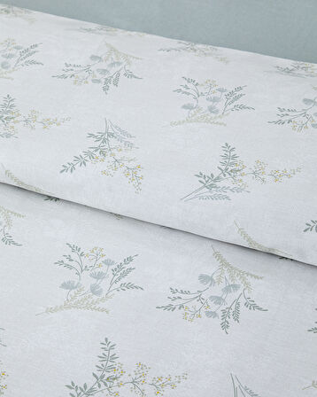 English Home Crispy Bloom Pamuk Tek Kişilik Nevresim Takımı Yeşil