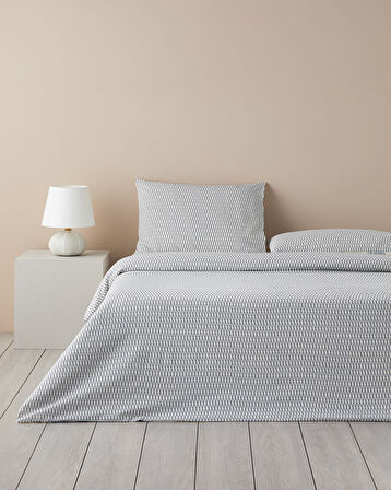 English Home Modern Argyle Pamuk Çift Kişilik Nevresim Takımı Mavi