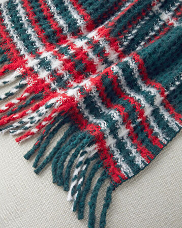 Magie Koltuk Şalı 130x170 cm Yeşil – Kırmızı