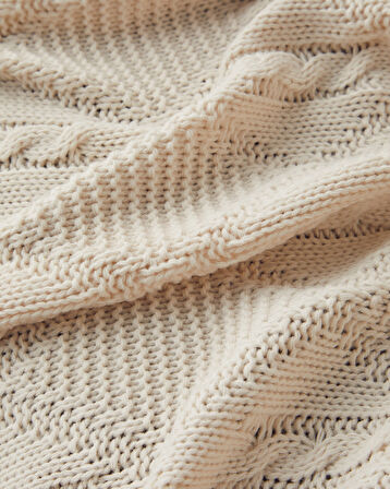 English Home Twine Koltuk Şalı 130x170 cm Açık Taş
