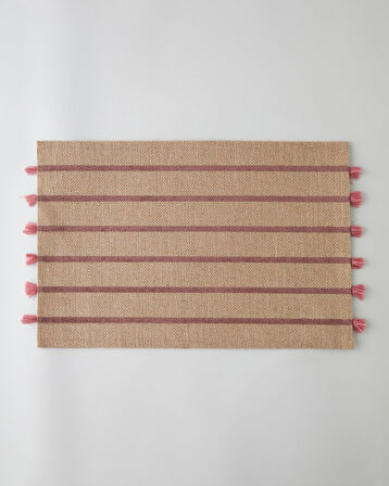 Fringe Jüt 2'li Amerikan Servis 30x45 cm Pembe