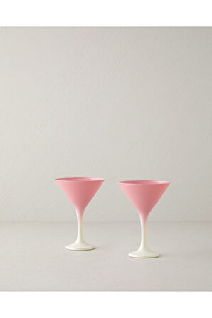 Whitney Cam 2'li Cup 175 ml Pembe - Krem