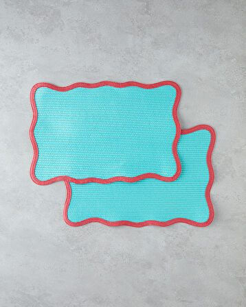 Daydream PP 2'li Amerikan Servis 30x45 cm Mavi - Pembe