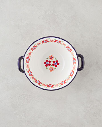 Botanic Stoneware Kase 26 cm Renkli