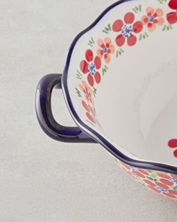 Botanic Stoneware Kase 26 cm Renkli