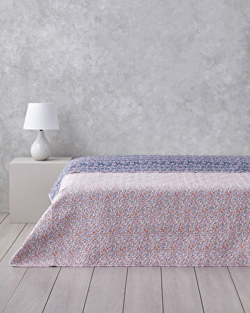 Floral Cascade Tek Kişilik Çok Amaçlı Örtü 160x220 cm Pembe