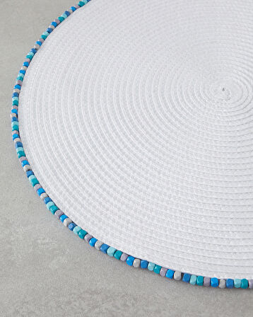 Fern PP 2'li Amerikan Servis 38 cm Beyaz - Mavi