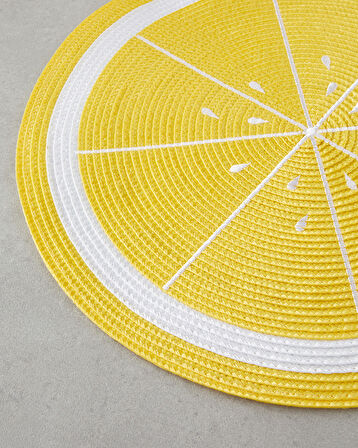 Summer Lemon PP 2'li Amerikan Servis 38 cm Sarı