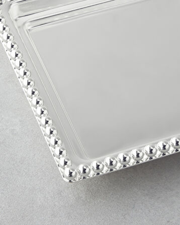 Treas Metal Tepsi 40x17 Cm Silver