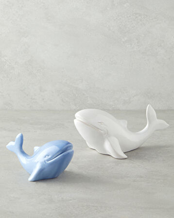 Little Whale Biblo 17,4x9,5x7,8 cm Mavi