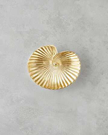 Sea Shells Dekoratif Tabak 19x15,7x4,8 cm Gold