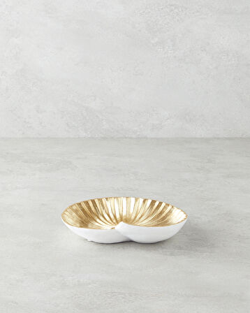 Sea Shells Dekoratif Tabak 19x15,7x4,8 cm Gold