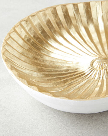 Sea Shells Dekoratif Tabak 19x15,7x4,8 cm Gold
