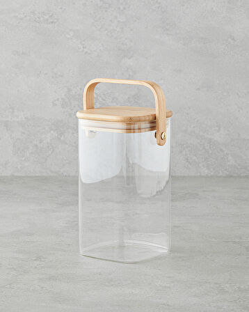 Jardin Cam Kulplu Kavanoz 1400 ml Şeffaf