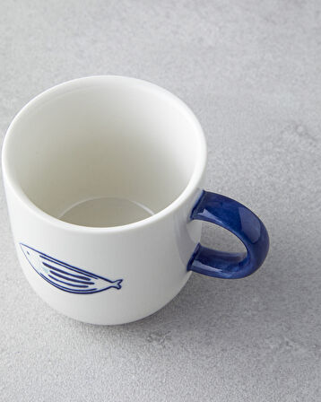 Marinique Stoneware 6'lı Kahve Fincan Takımı 130 ml Mavi
