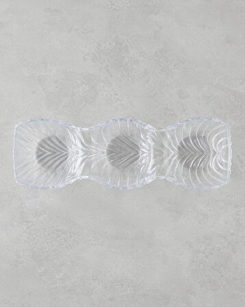 Luly Cam Sunumluk 38x13x7 Cm Şeffaf