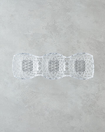 Crux Cam Sunumluk 38x13x7 Cm Şeffaf