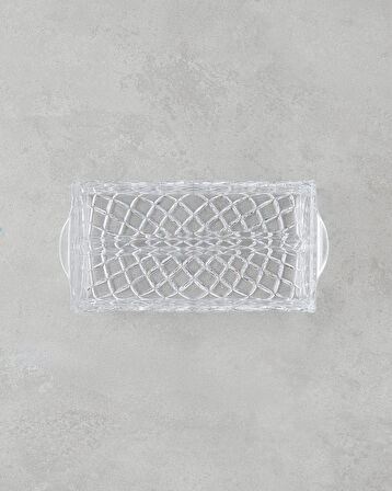 Crux Cam Sunumluk 24x11x7 Cm Şeffaf