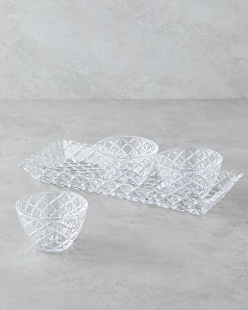 Crux Cam Sunumluk 39,5x15x4+12,5x3,5x8 Cm Şeffaf