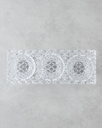 Crux Cam Sunumluk 39,5x15x4+12,5x3,5x8 Cm Şeffaf