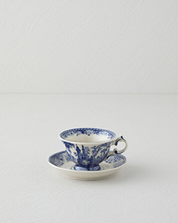 Preston Stoneware 2 Parça 1 Kişilik Kahve Fincan Takımı 100 ml Lacivert