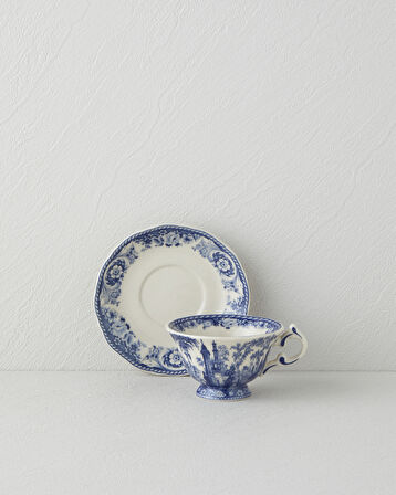 Preston Stoneware 2 Parça 1 Kişilik Kahve Fincan Takımı 100 ml Lacivert