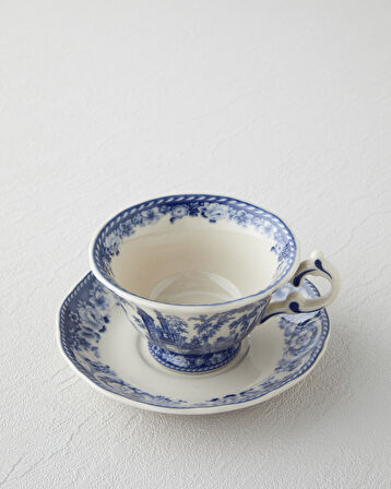 Preston Stoneware 2 Parça 1 Kişilik Kahve Fincan Takımı 100 ml Lacivert