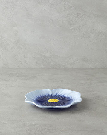 Flowerella Dolomite Pasta Tabağı 21 cm Mavi