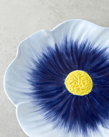 Flowerella Dolomite Pasta Tabağı 21 cm Mavi