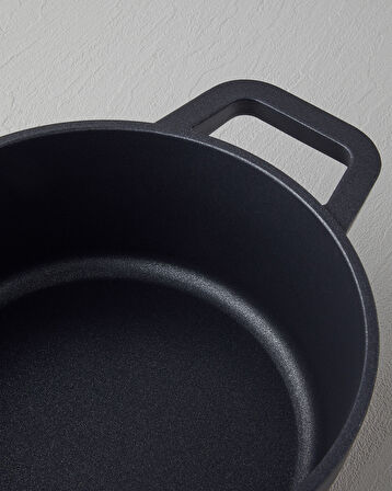 English Home Prime Gusto Döküm Derin Tencere 20 cm Siyah