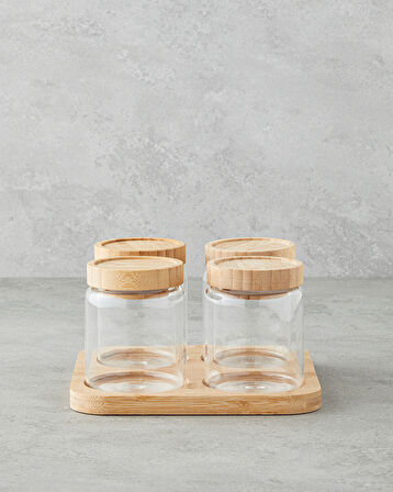 Monetta Cam 5 Parça Baharatlık 300 ml Natural