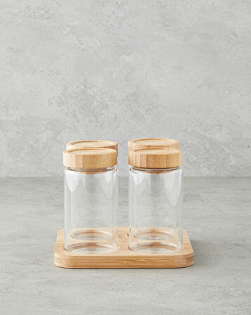 Monetta Cam 5 Parça Baharatlık 400 ml Natural