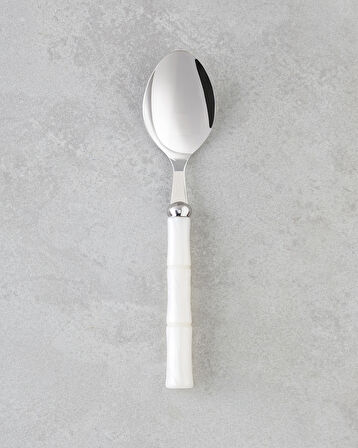 Maria Paslanmaz Çelik Çatal Kaşık Bıçak Takımı 18 Parça 6 Kişilik Krem