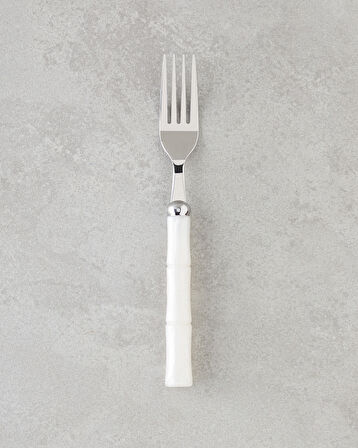 Maria Paslanmaz Çelik Çatal Kaşık Bıçak Takımı 18 Parça 6 Kişilik Krem