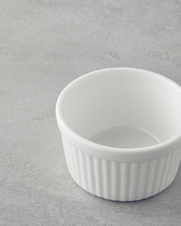 Elise Porselen Sufle Fırın Kabı 9 cm Beyaz