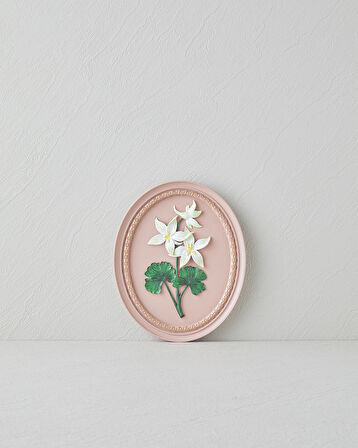 Flowers Duvar Aksesuarı 21x17x2 cm Pembe