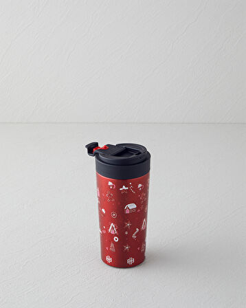 Good Mood New Year Çelik Travel Mug 380 ml Kırmızı