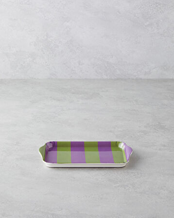Boldband Melamin Tepsi 23x14 cm Yeşil-mor