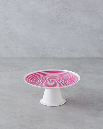 Swirly Cam Kek Standı 21 cm Pembe