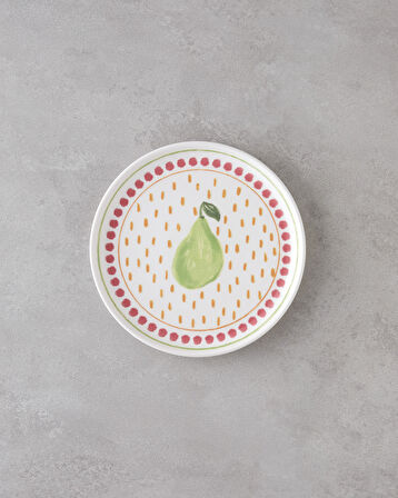 Pear Seramik Pasta Tabağı 20 cm Renkli