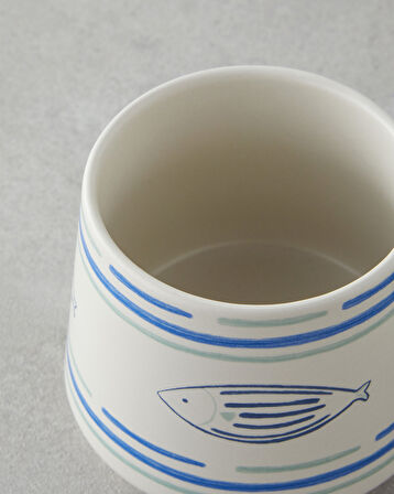 Marinique Stoneware Kupa 340 ml Mavi - Yeşil