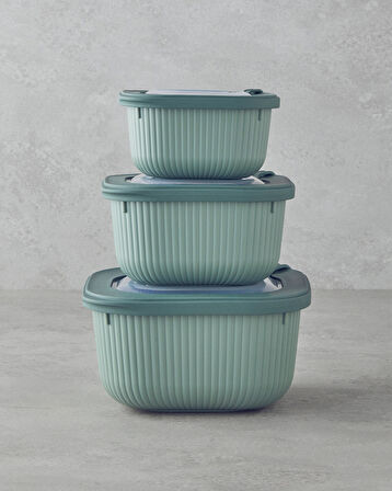 Elio Plastik Saklama Kabı 600,1100,1800 ml Yeşil