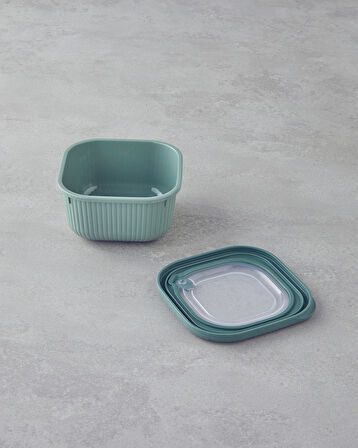 Elio Plastik Saklama Kabı 600,1100,1800 ml Yeşil