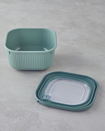Elio Plastik Saklama Kabı 600,1100,1800 ml Yeşil