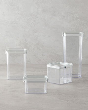 English Home Andy Plastik Saklama Kabı 1300 ml Şeffaf