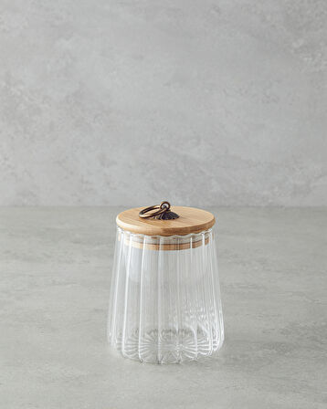 Bohem Line Cam Kavanoz 600 ml Şeffaf