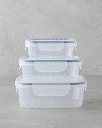 Layla Plastik Saklama Kabı 500 - 1000 - 1700 ml Şeffaf