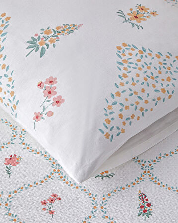 Chamomile Cells Baskılı King Size Pike Takımı 240x220 cm Sarı